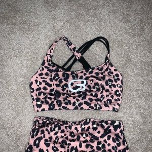 Cyclebar bra s/m leopard print